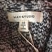 Max Studio Black Grey Marled Knit Frayed Sweater Size XSmall