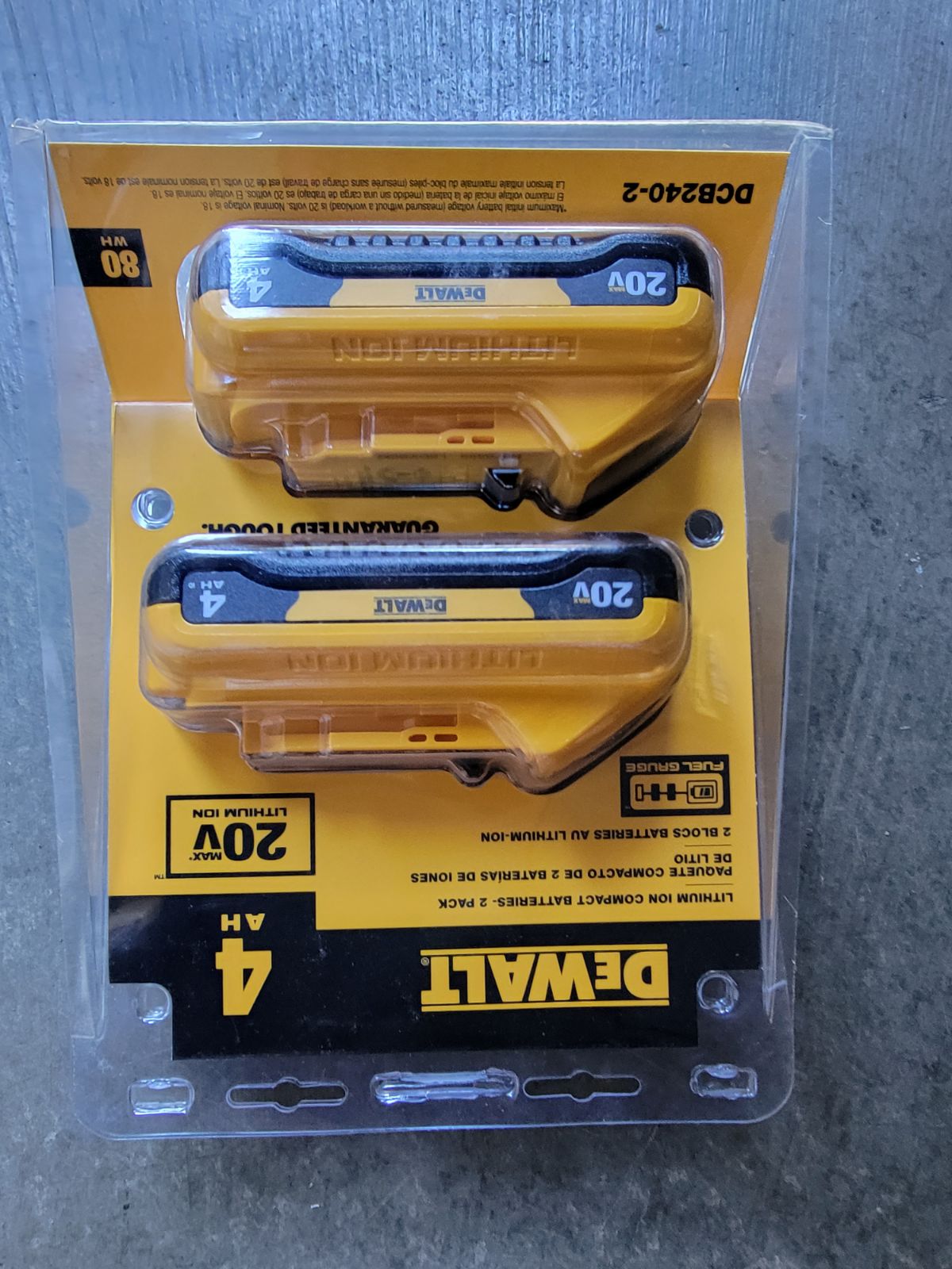 Dewalt 4AH 20V Max Batteries