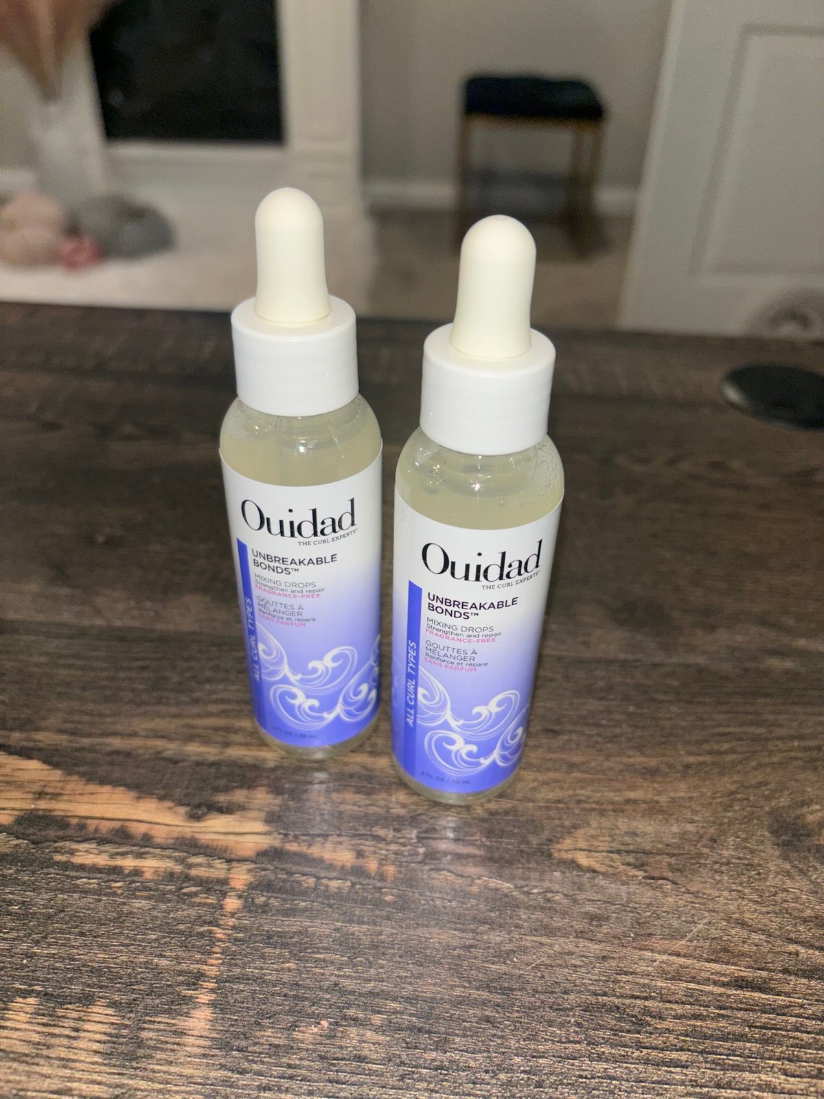2 Ouidad Unbreakable Bonds Mixing Drops - 2 fl Oz Each - For All Curl Types NEW