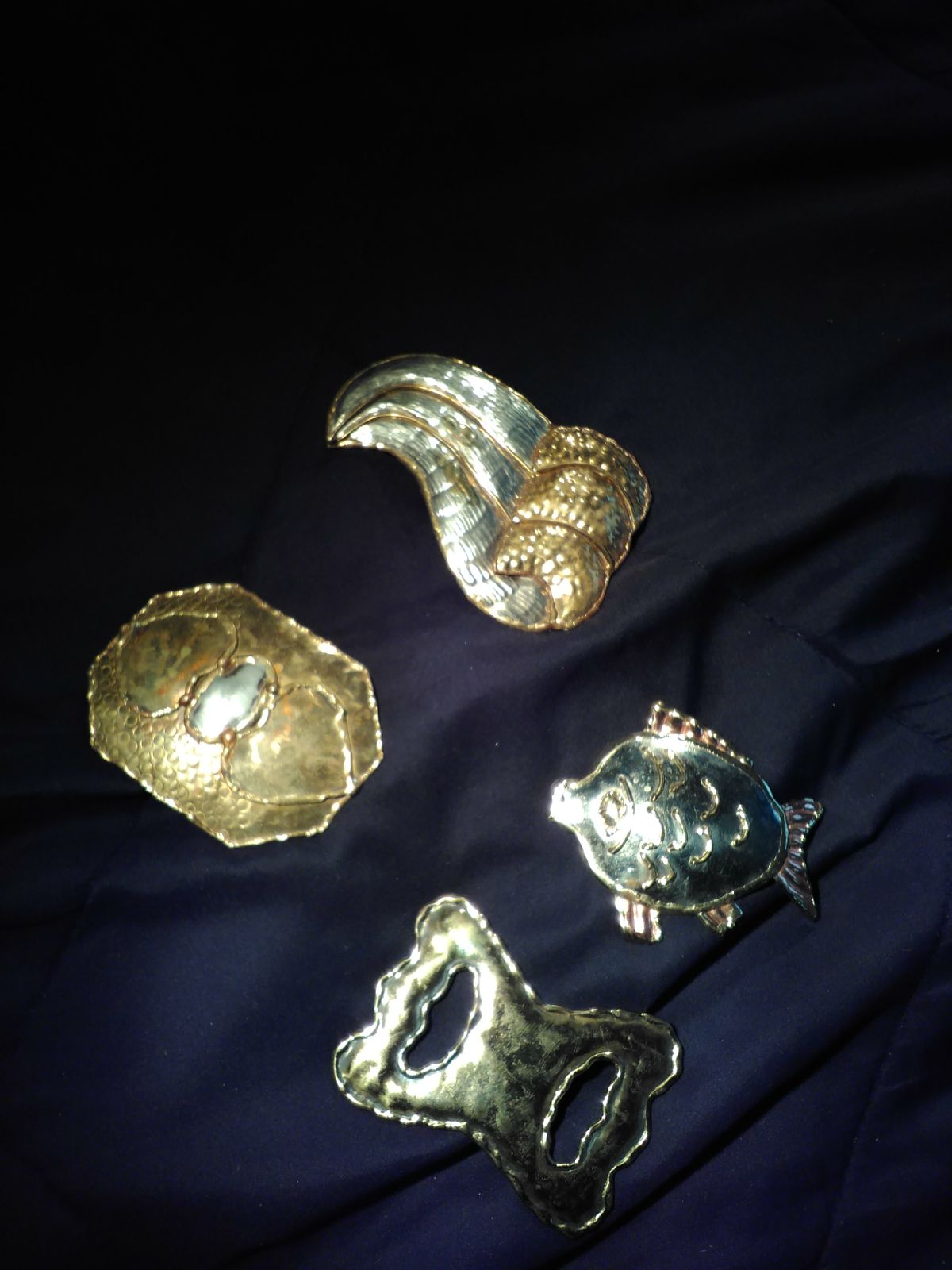 4 Brass & Aluminum India Belt Buckles