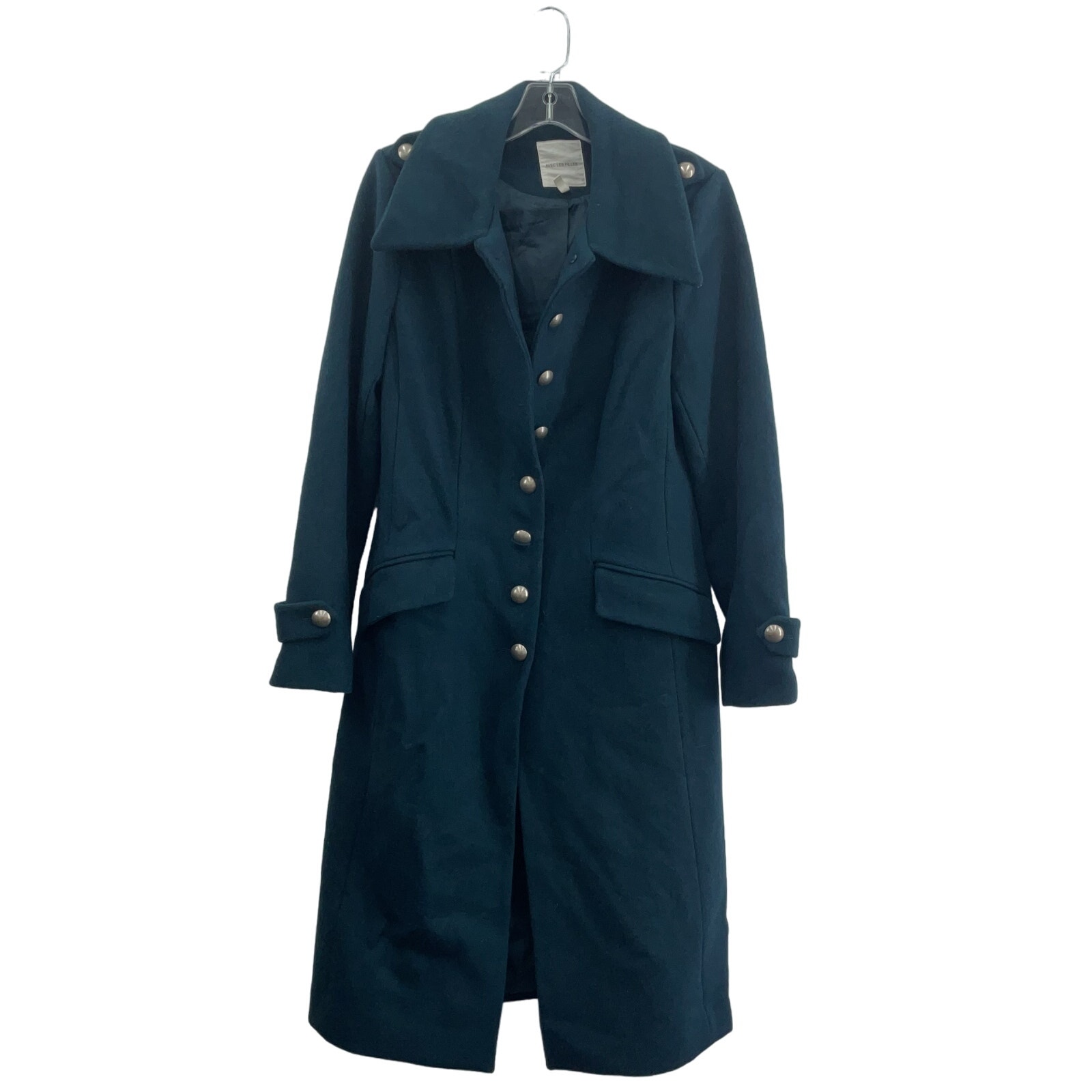Avec Les Filles Dark Blue Longer Women's Winter Wool Military Jacket M