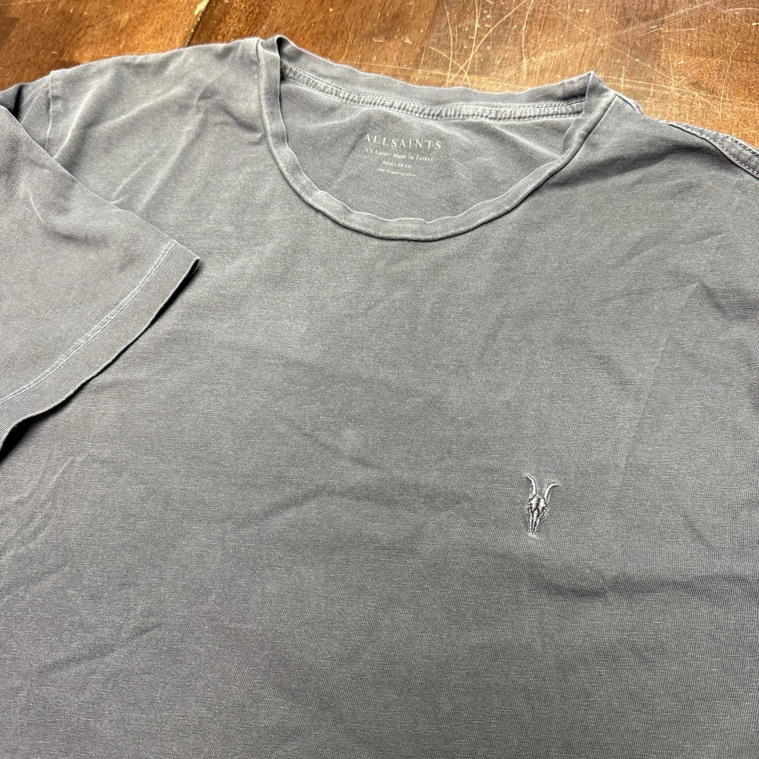 Allsaints Short Sleeve Gray Crew Neck T-Shirt Size XXL