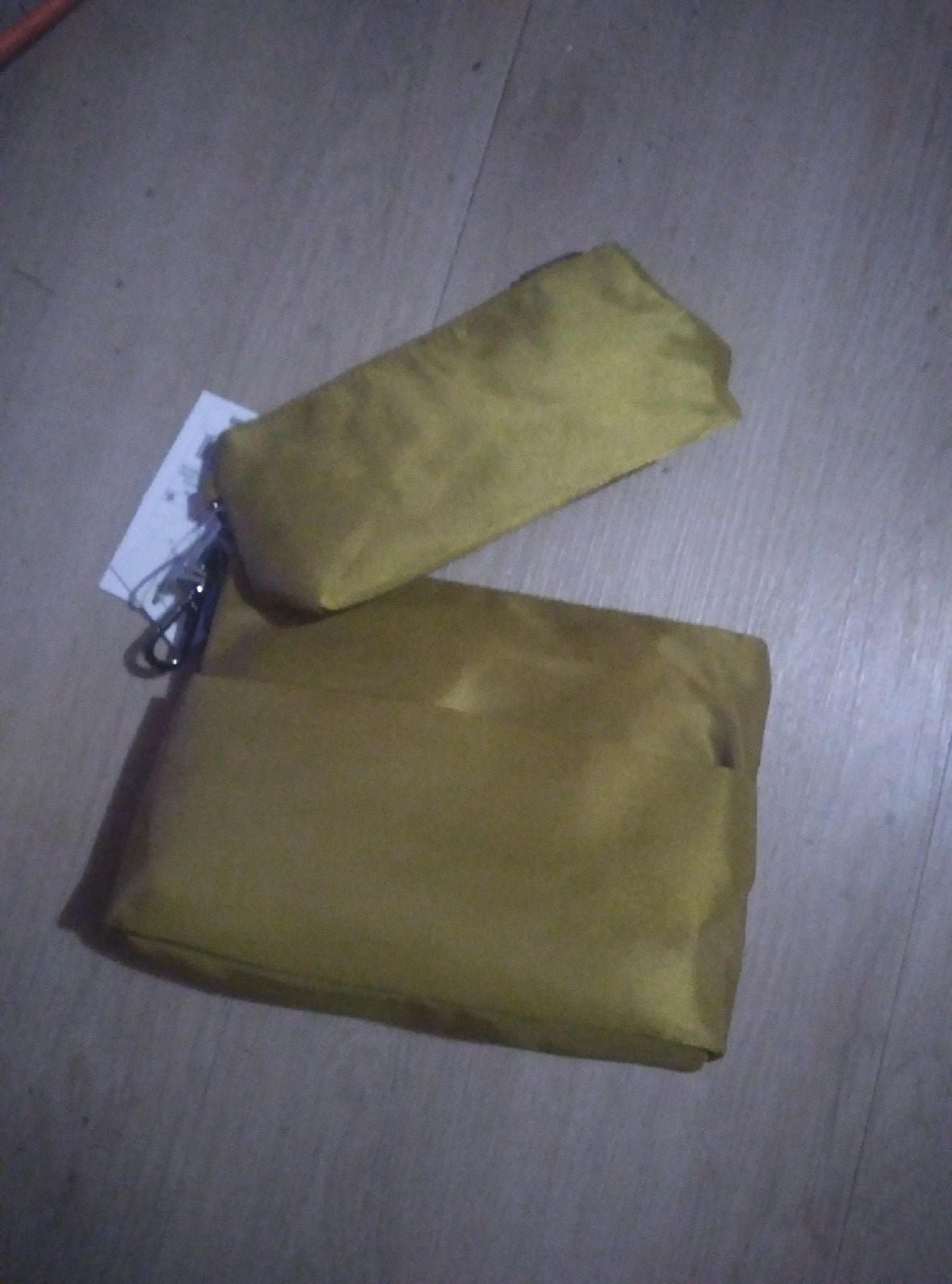 Makeup Bag Organizer Zip Closure Pouches Gold Pouch 8in x 5.5in
