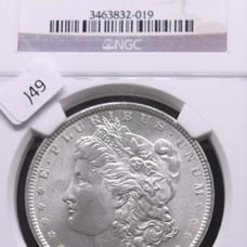 1889 P MORGAN SILVER DOLLAR NGC CERTIFIED MS63 DEEP FROSTY WHITE COIN VERY NICE