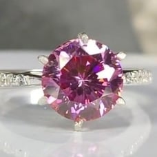 *CERTIFIED* VVSI* 2.10CTW. Pink & White Diamond Ring ‼️ABSOLUTELY STUNNING‼️