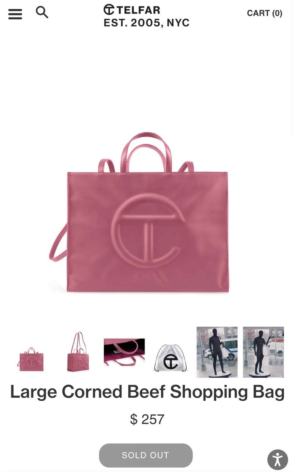 Cornedbeef large telfar shopping bag