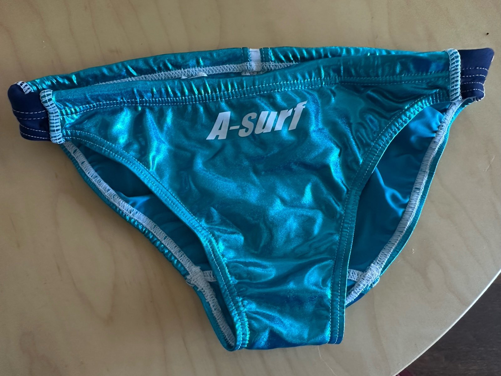 Surf blade Japanese swim brief glitter blue