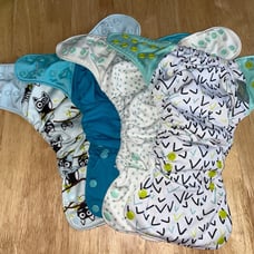 4 Grovia OS AIO cloth diapers