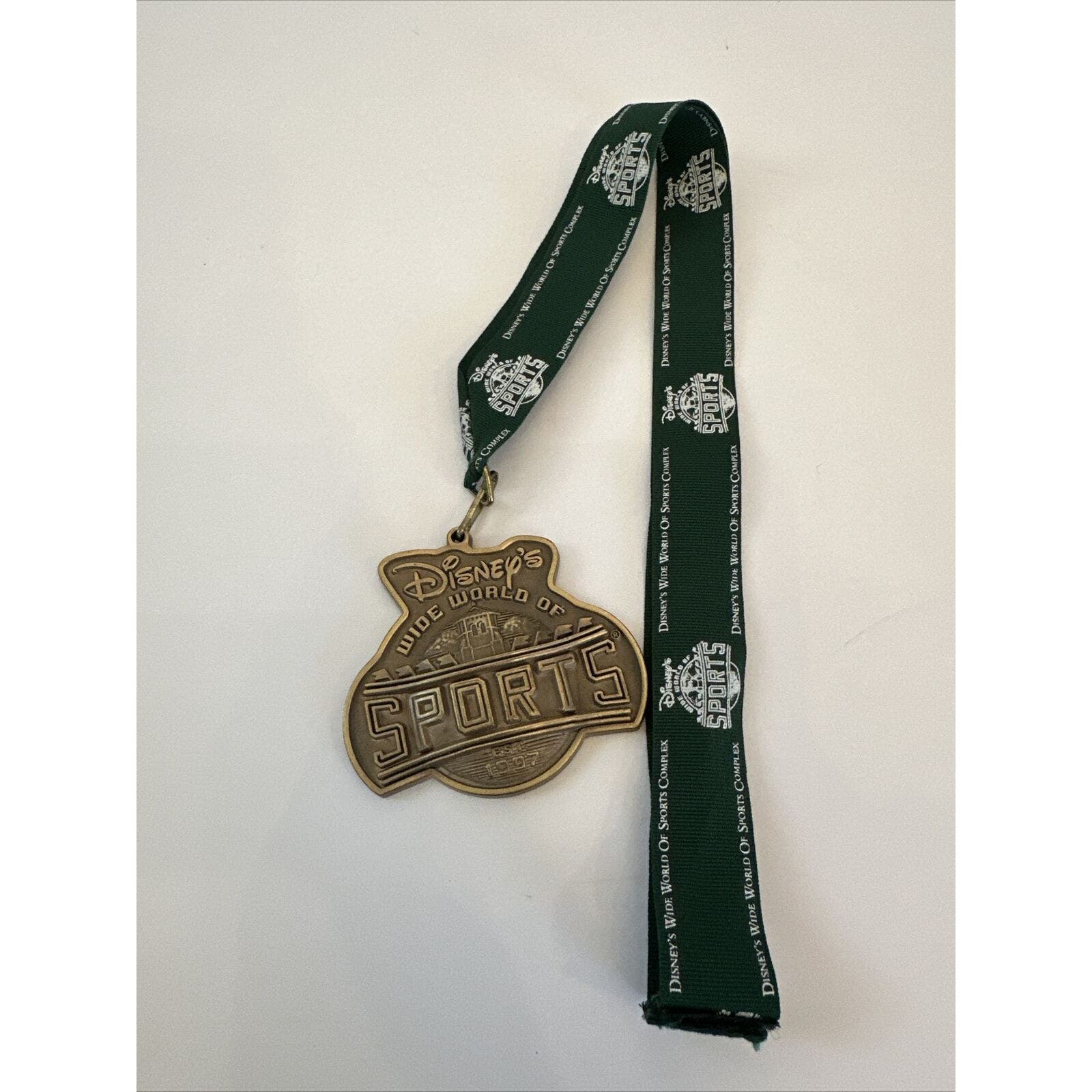 Disney Pin Lanyard Medallion Bronze Wide World Of Sports ESPN 3”