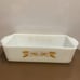 Fire King Wheat Pattern Bread Pan With (4) Ramekins