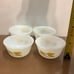 Fire King Wheat Pattern Bread Pan With (4) Ramekins