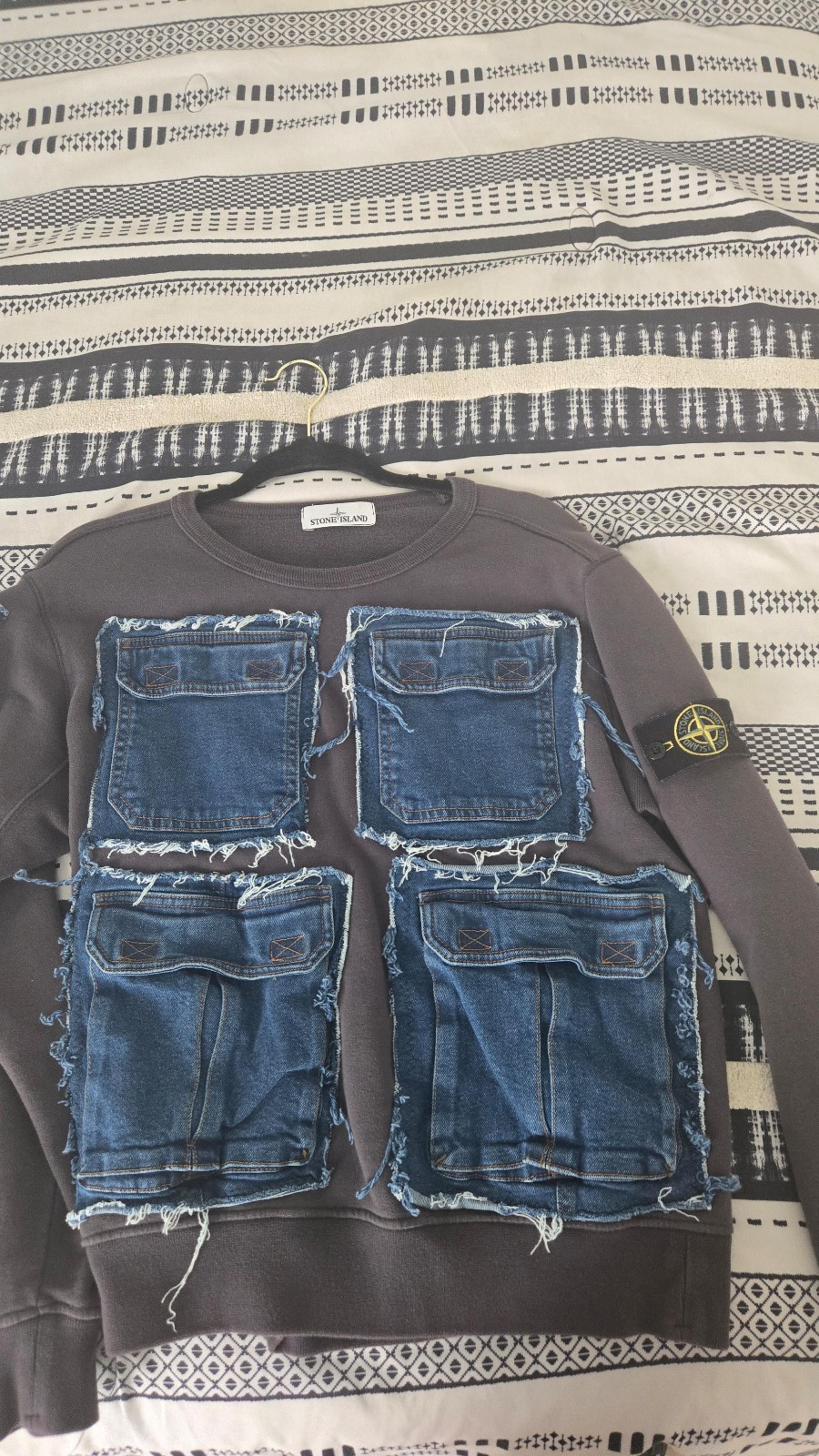 Stone Island custom designer sweater/ size M mens