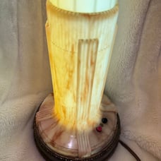 This Vintage 1940s Empire State Building Skyscraper Celluloid Lamp