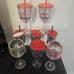 8 Acrylic Goblets Wine Glasses Nautical Beach Flamingos Palm Trees FREE SHIPPING