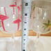 8 Acrylic Goblets Wine Glasses Nautical Beach Flamingos Palm Trees FREE SHIPPING
