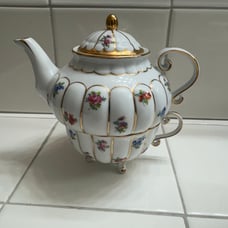 Teapot, Ganz Porcelain, Flower Teacup vintage floral