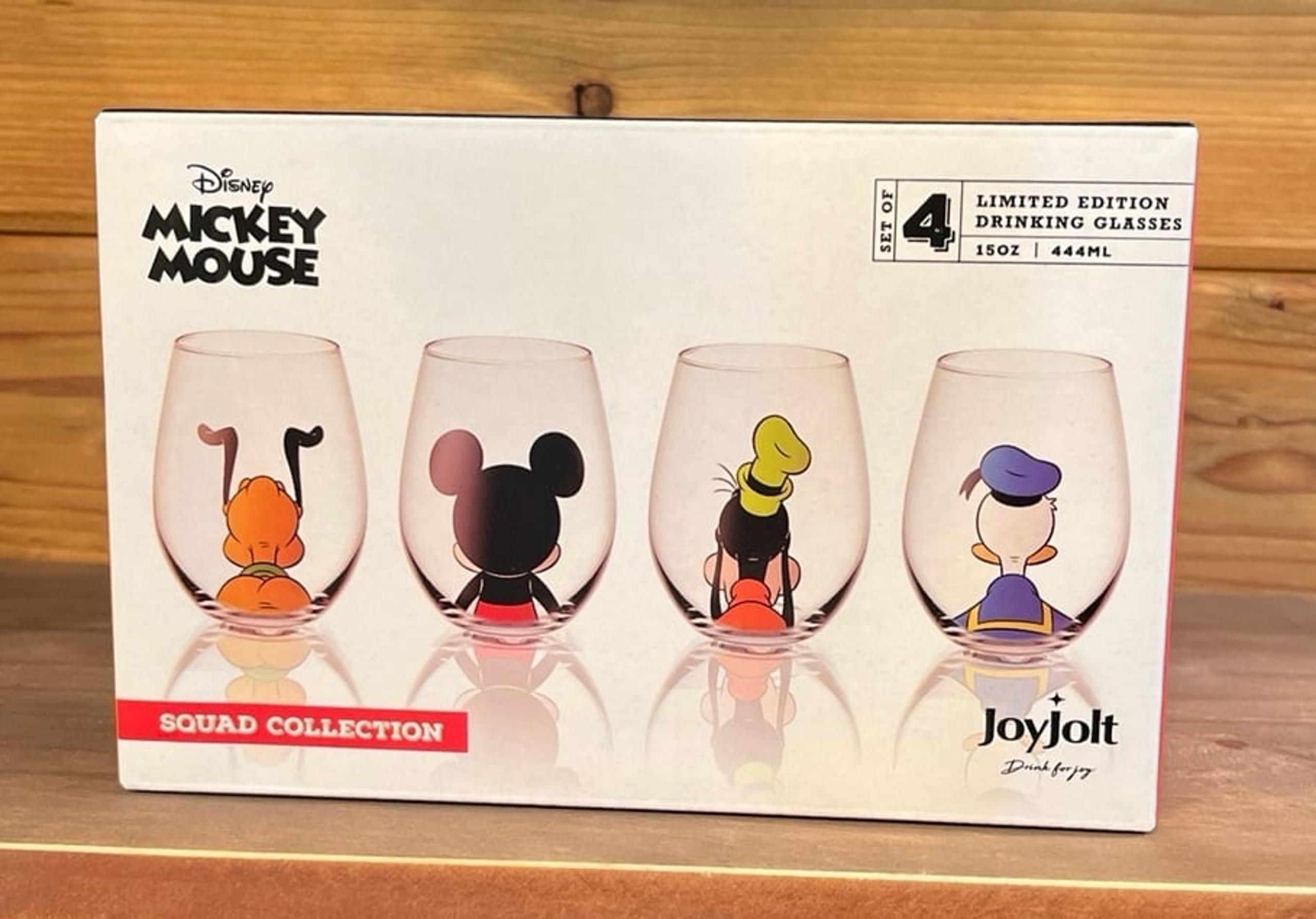 Disney Mickey Mouse set up for drinking glasses