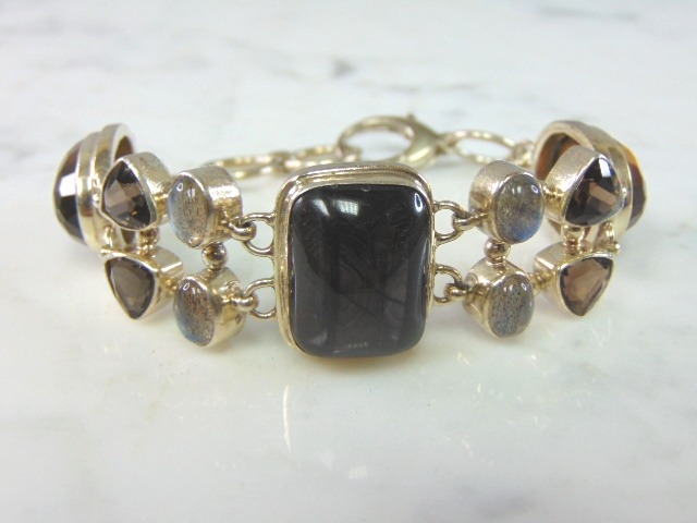Sterling Silver Multi Stone Bracelet E1980