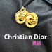 Christian Dior Earrings Knot Motif Vintage Gold