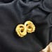 Christian Dior Earrings Knot Motif Vintage Gold