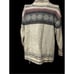 Nice Vintage Squaw Valley size large cream Ivory Pink Gray Fair Isle 100% Wool S