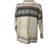 Nice Vintage Squaw Valley size large cream Ivory Pink Gray Fair Isle 100% Wool S