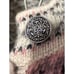 Nice Vintage Squaw Valley size large cream Ivory Pink Gray Fair Isle 100% Wool S
