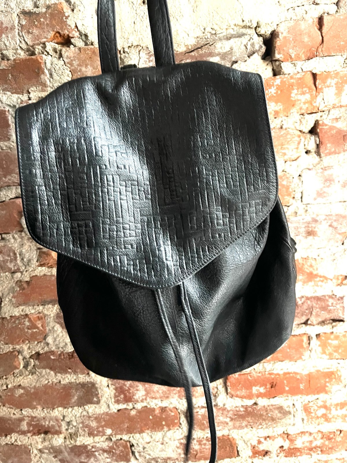 Anthropologie Day & Mood Black Leather Backpack