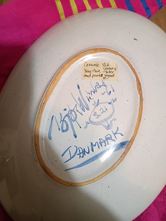 Ceramic mid century plate