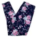 LuLaRoe Womens Leggings Size TC Navy Blue Pink Roses Floral Tall and Curvy NWT