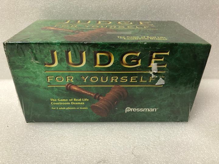 NEW Judge For Yourself The Board Game of Real Life Courtroom Drama Pressman 1996