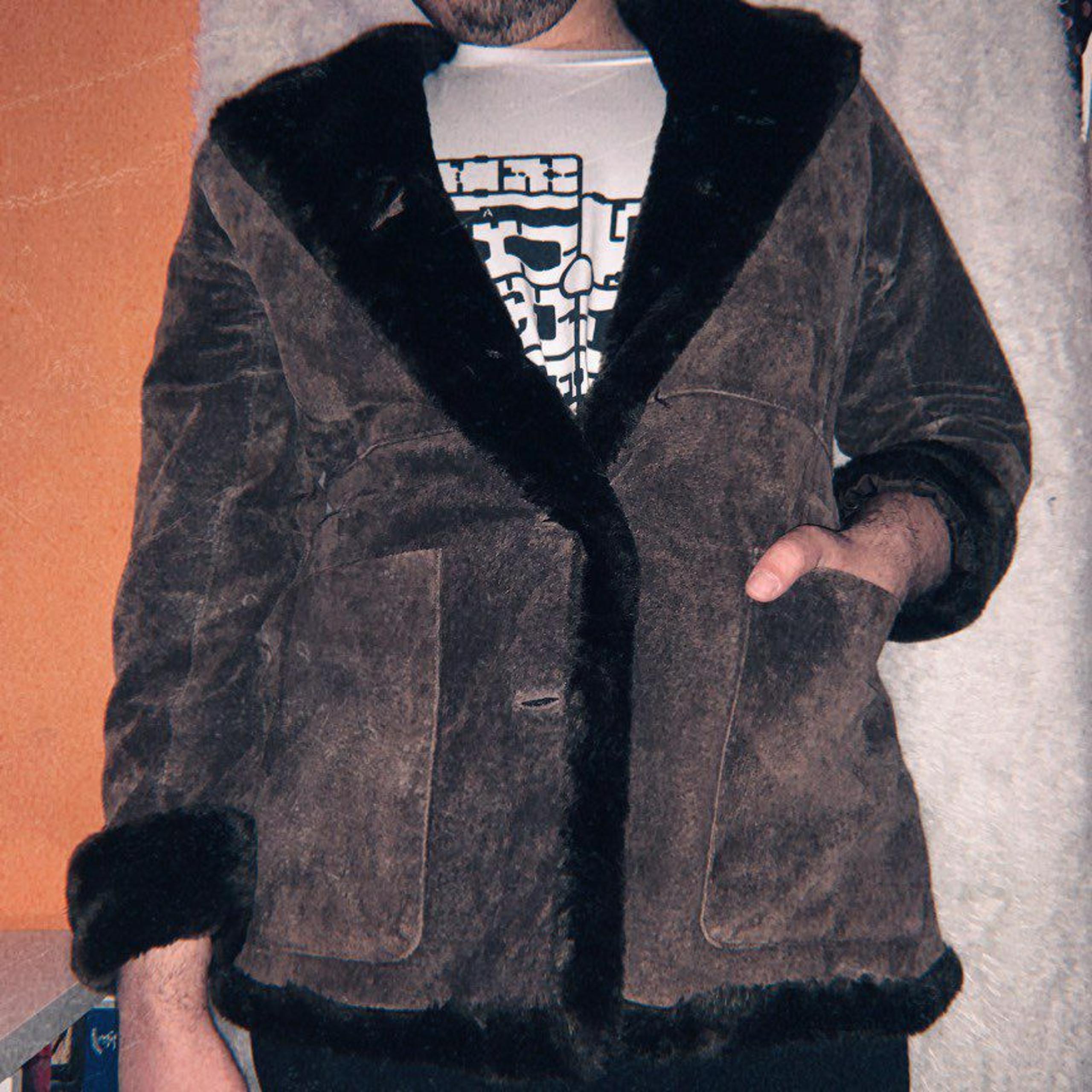 Suede Fur Lined Coat