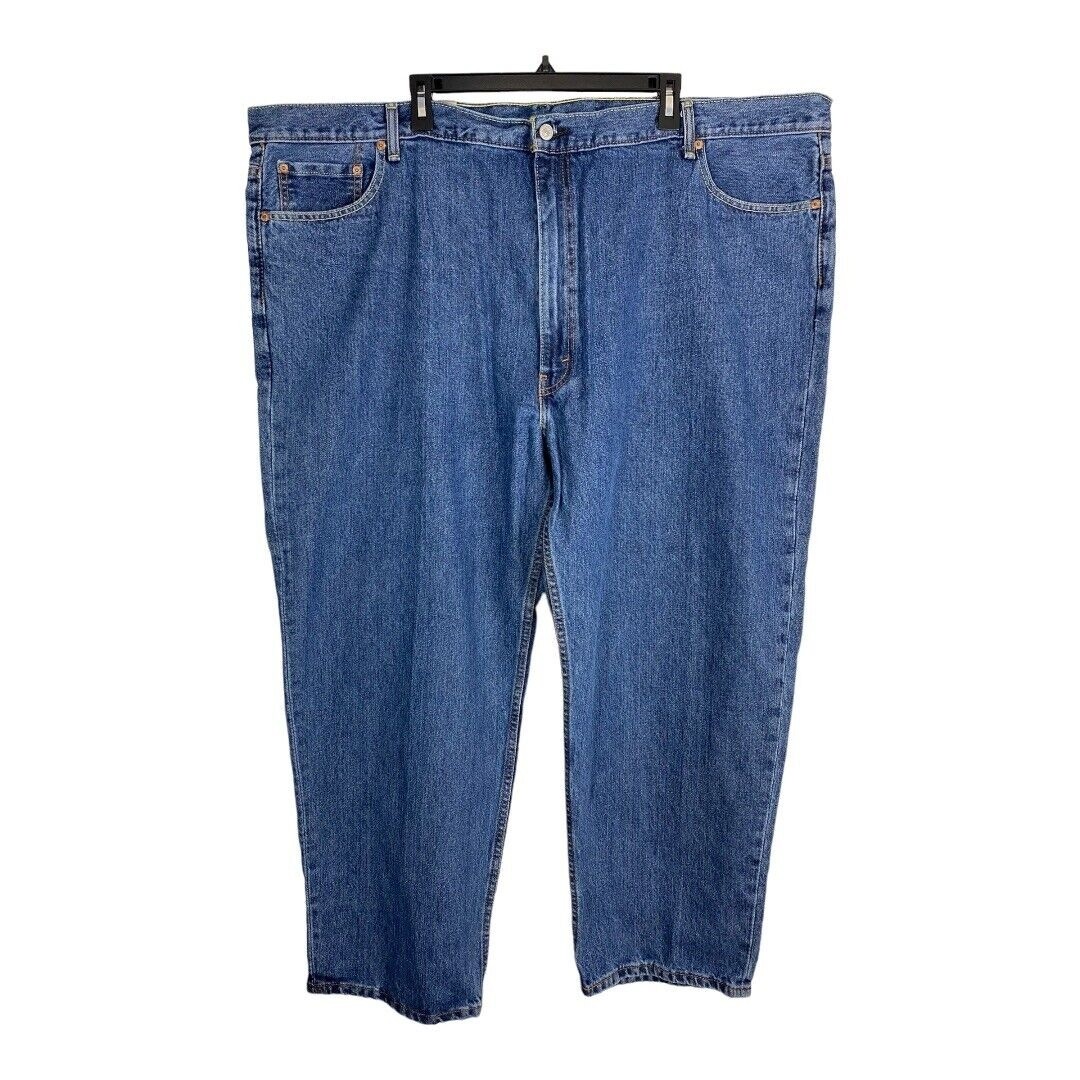 Levis 550 Mens Jeans Adult Size 52x30 Big & Tall Medium Wash Blue Denim NEW