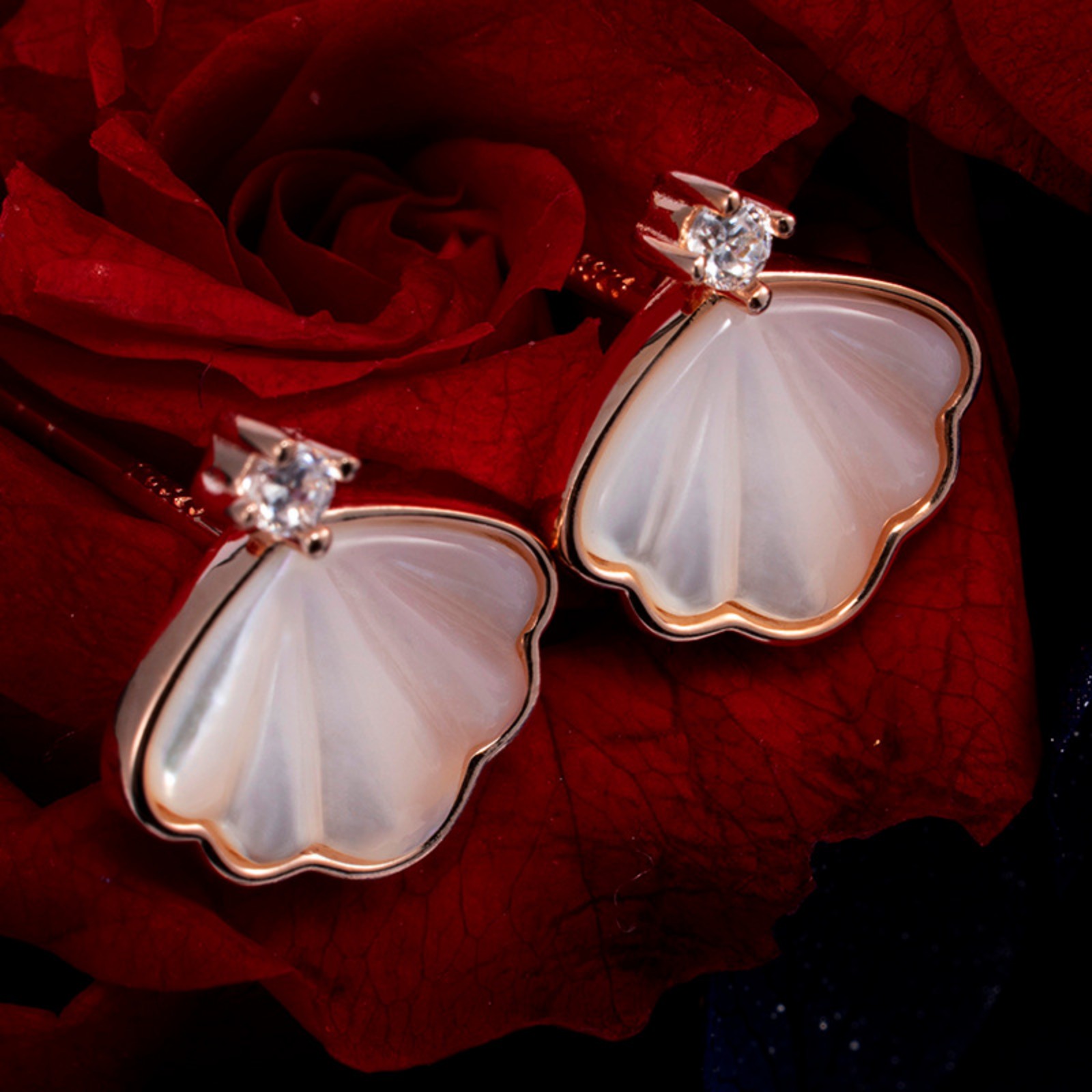 Fritillary S925 sterling silver earrings