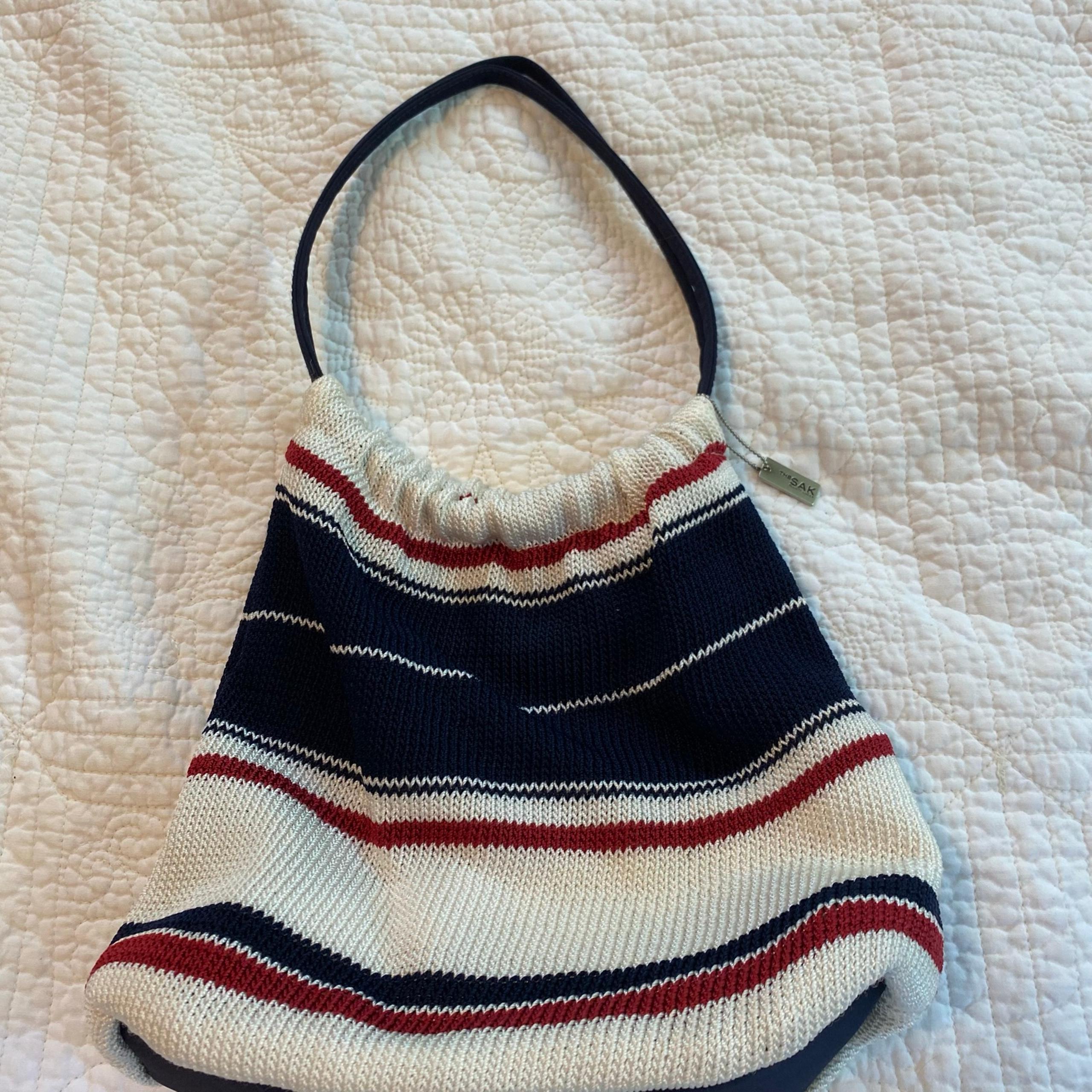 Sac brand red white and blue hand bag purse