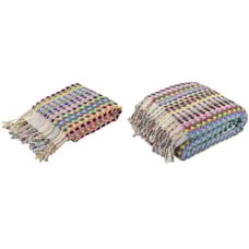Set of Pom Pom Bath & Hand Towels - Turkish Cotton Terry Towel Boho Gypsy Hippie