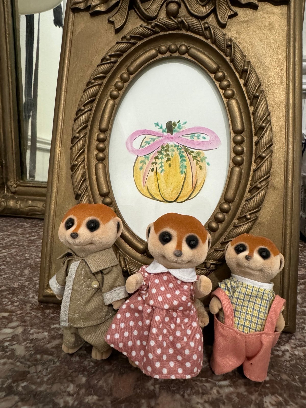 Vintage Sylvanian Meerkats Calico Critters Lot of 3
