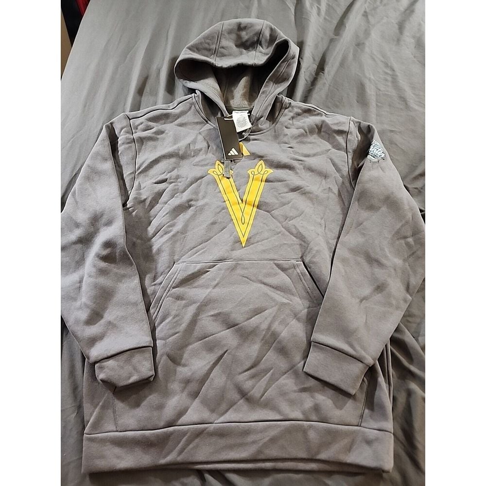 Las Vegas Golden Knights Adidas Winter Classic Gray Hoodie Sweatshirt Sz Large