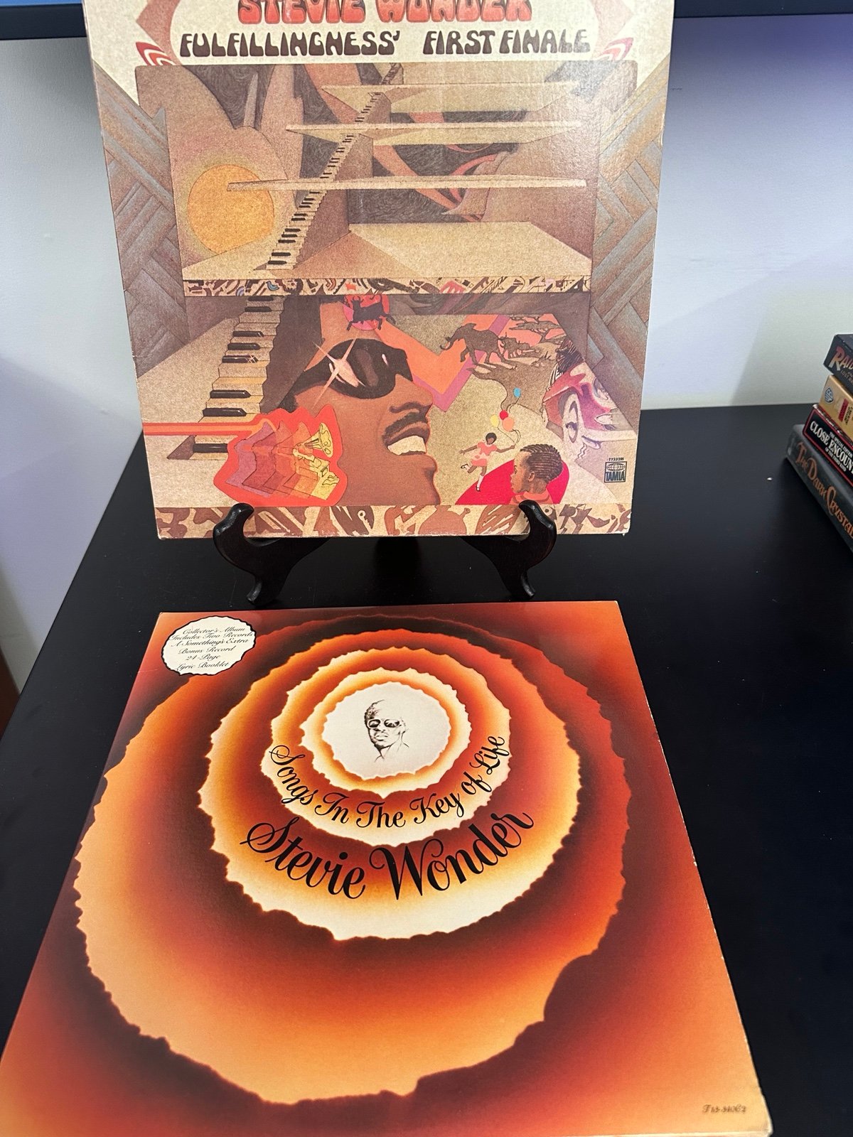 2 Vintage Original Stevie Wonder Vinyl Records