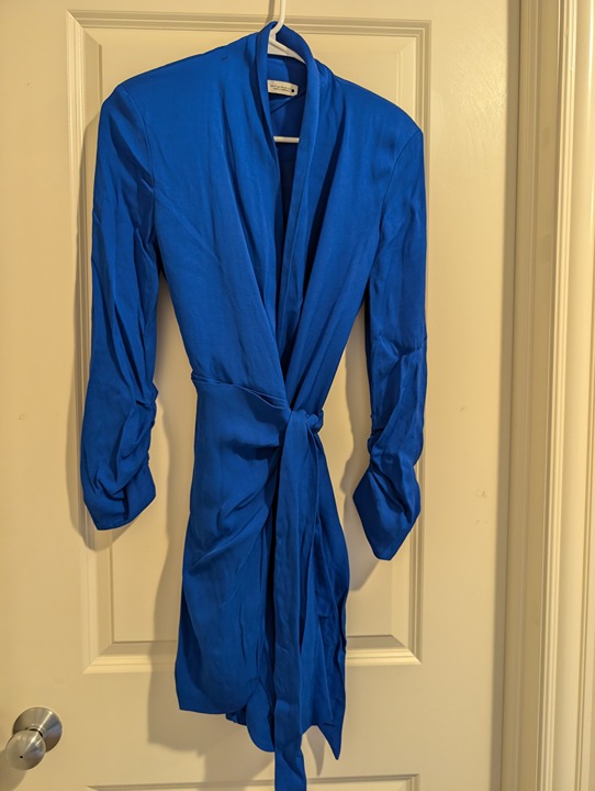 Zara Blue Wrap Blazer Dress XS