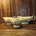 Antique 1935 Taylor Smith & Taylor pink rose gold trim creamer, sugar bowl gravy