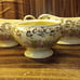 Antique 1935 Taylor Smith & Taylor pink rose gold trim creamer, sugar bowl gravy