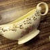Antique 1935 Taylor Smith & Taylor pink rose gold trim creamer, sugar bowl gravy
