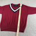 Vintage Rugger GANT Sweater Mens Large HandFramed Cable Knit Cricket 90s V Neck