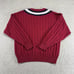 Vintage Rugger GANT Sweater Mens Large HandFramed Cable Knit Cricket 90s V Neck