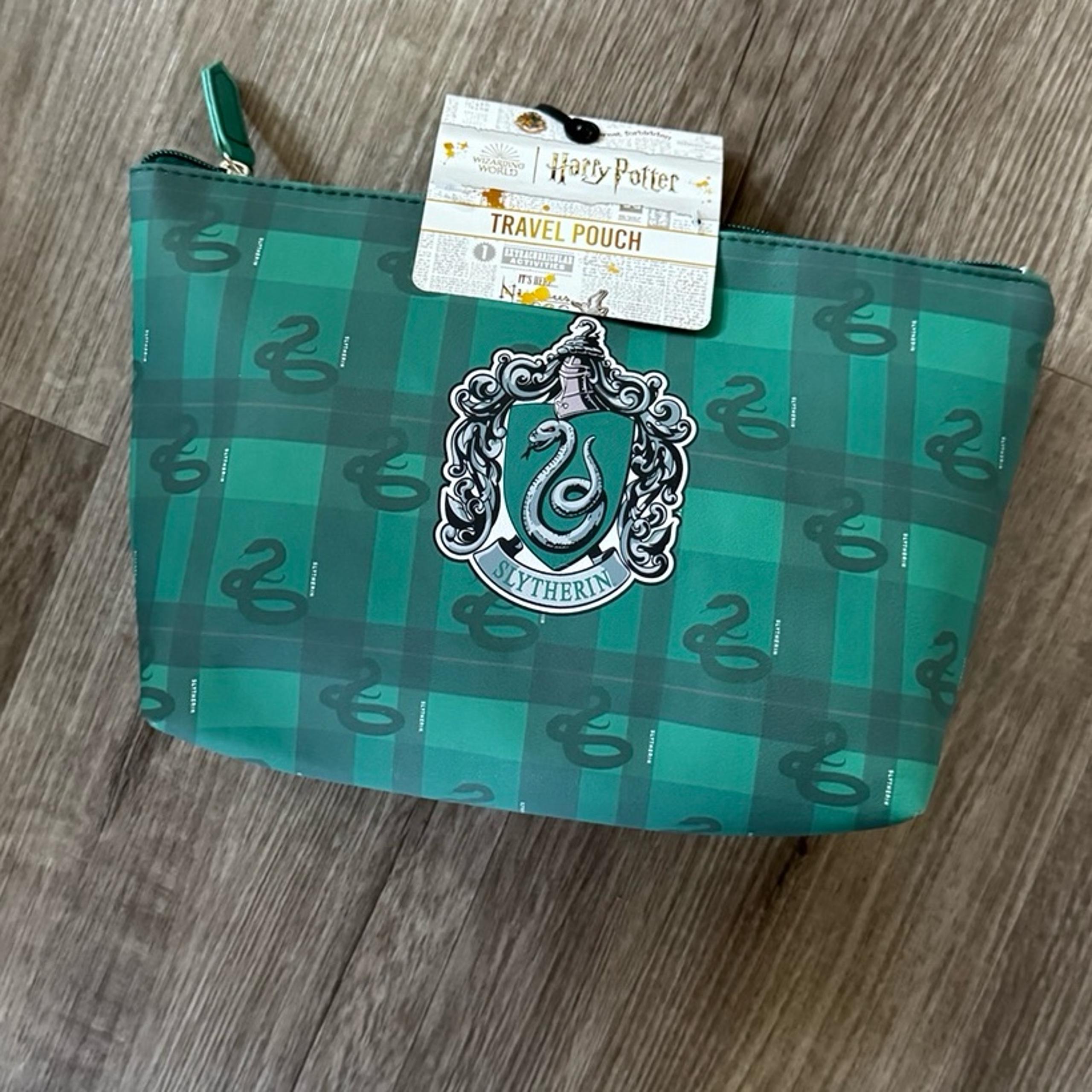 Harry Potter Slytherin Trapezoid Cosmetic Travel Bag BRAND NEW with tags