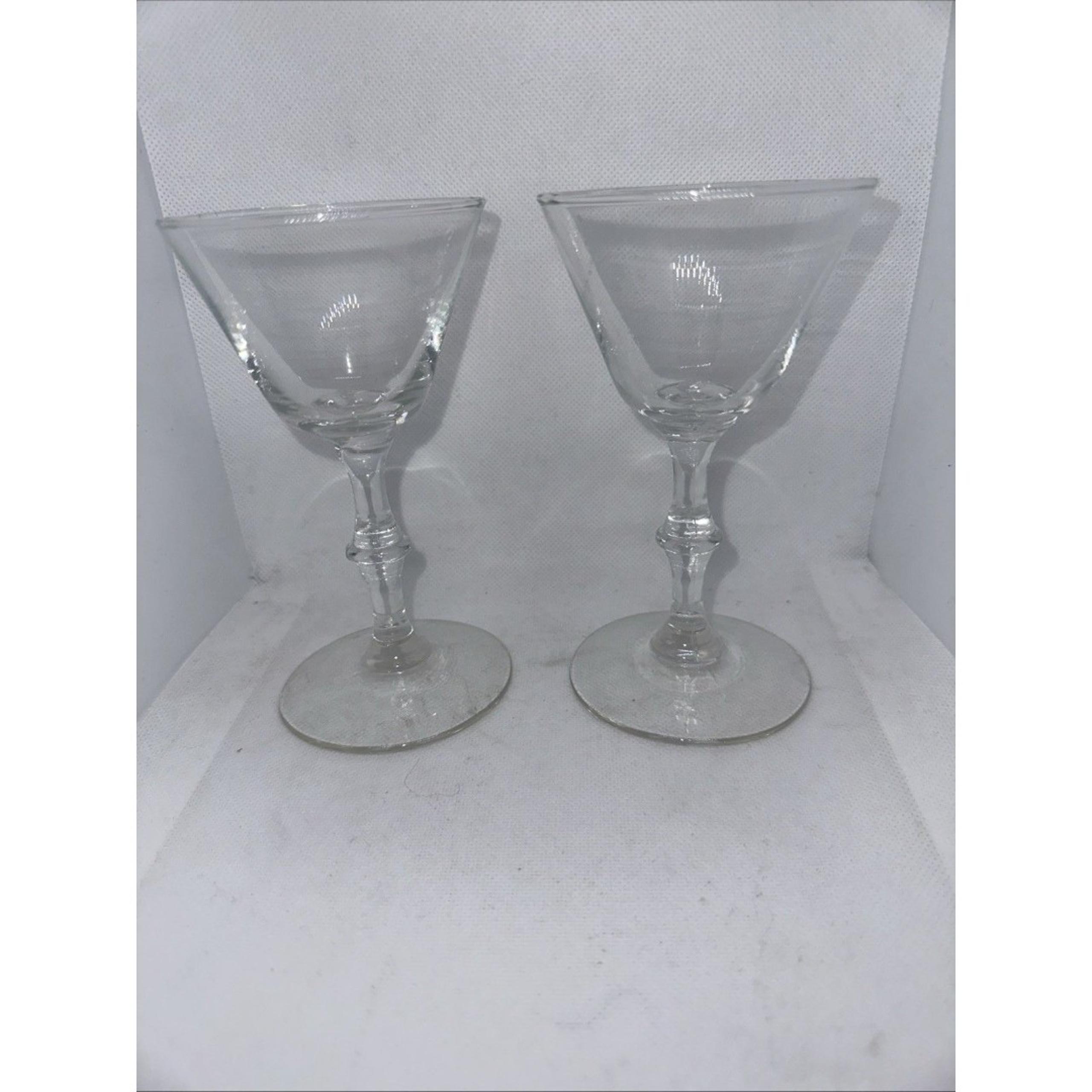 Libbey Glass Co. Georgian Liquor/Cocktail Glasses 5.25” VTG Pair