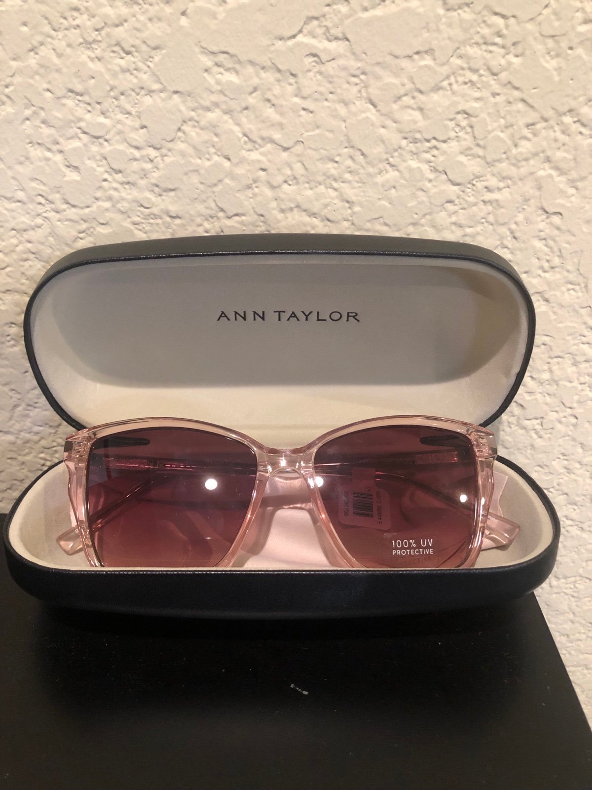 NWT Ann Taylor Light Pink Transparent frame sunglasses