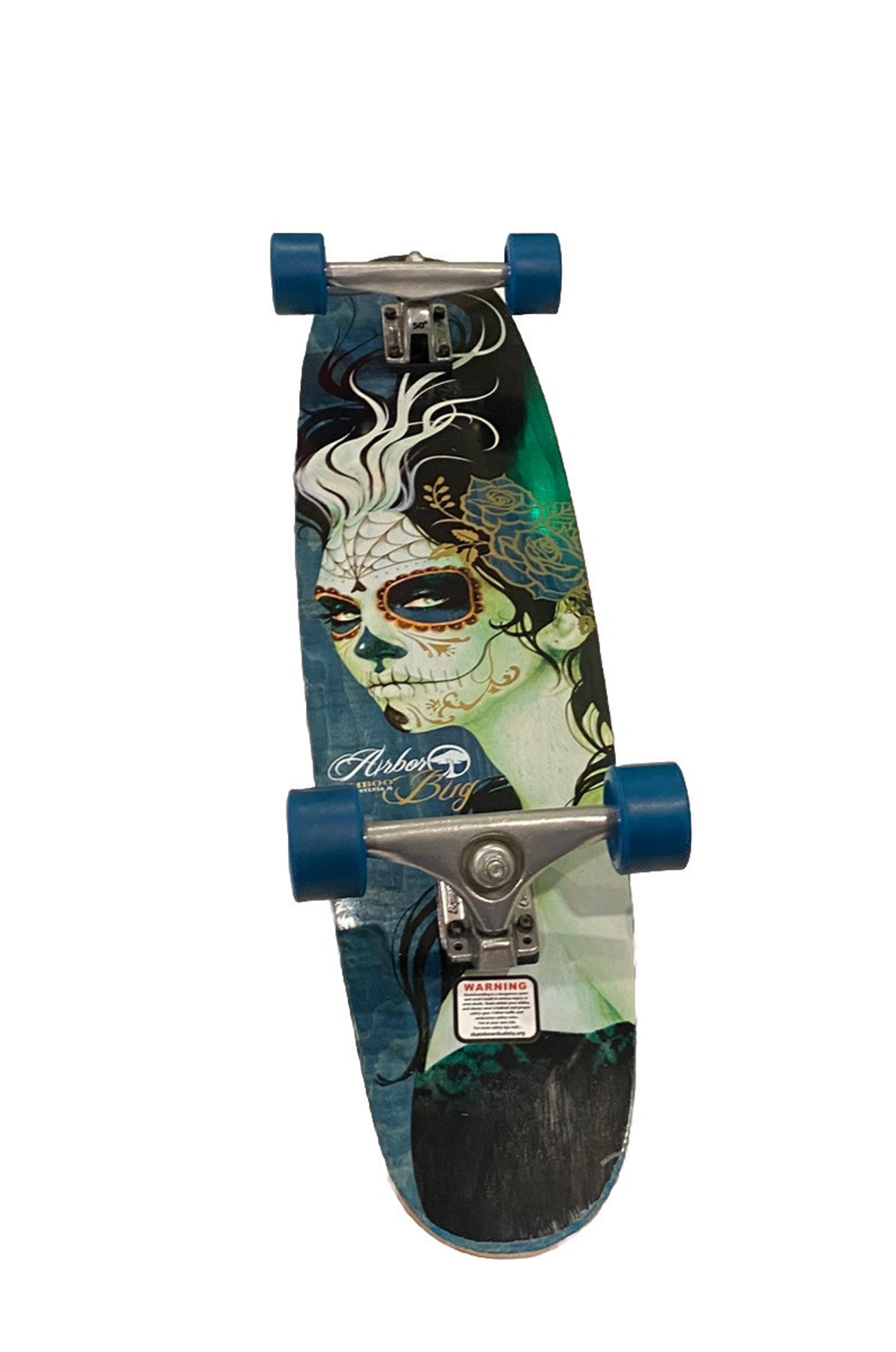 VNT Sylvia Ji Bamboo Bug Art Skateboard~Sugar Skull Street Art Design - Arbor