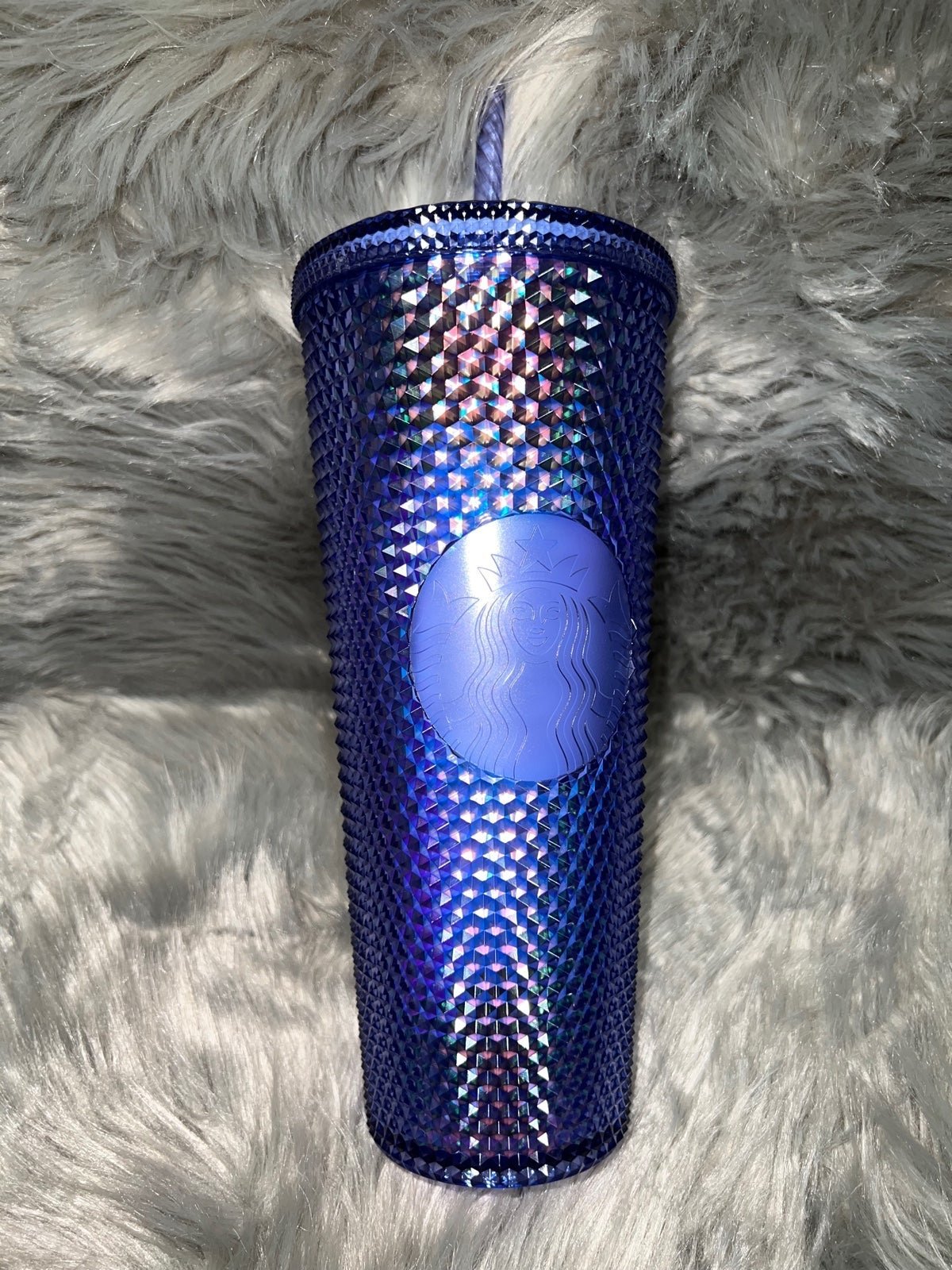 New Disneyland Starbucks Tumbler Blue Studded Cup Anniversary 24oz
